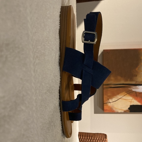 Franco Sarto dark blue suede sandals, size 7 1/2 - Picture 4 of 4